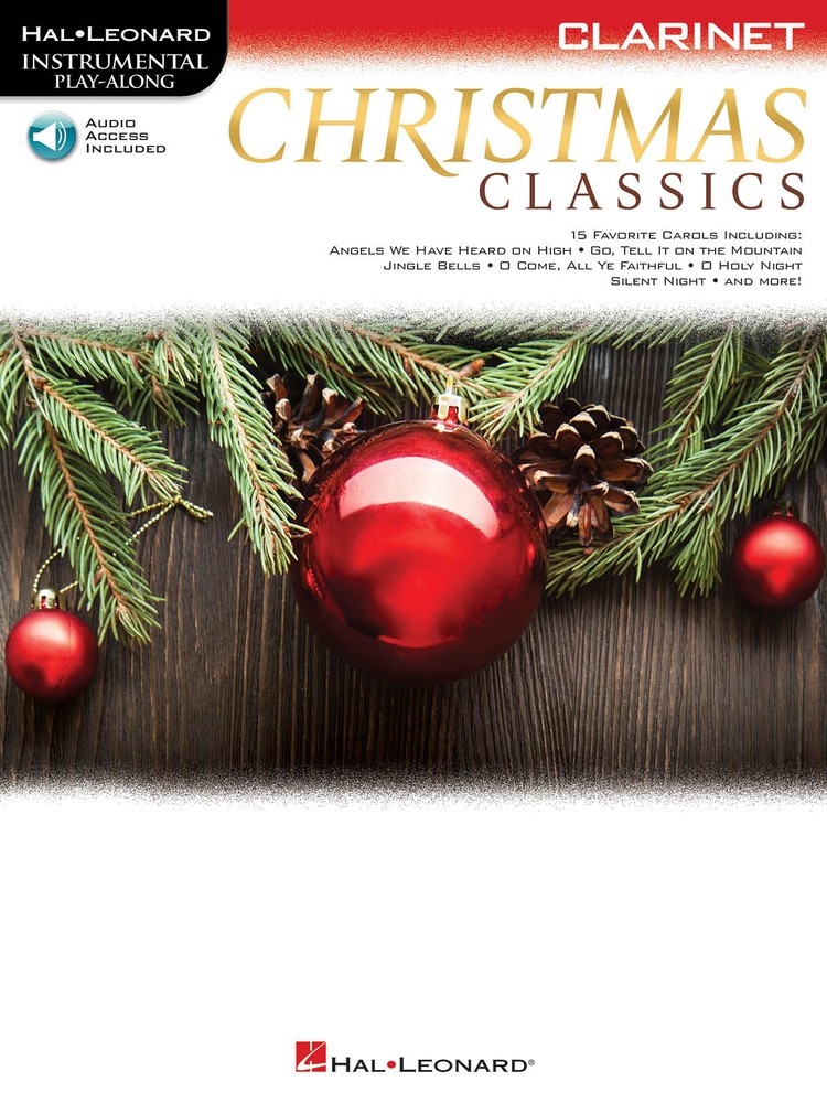 Christmas Classics for Clarinet Solo Sheet Music 15 Songs Play-Along Book Audio