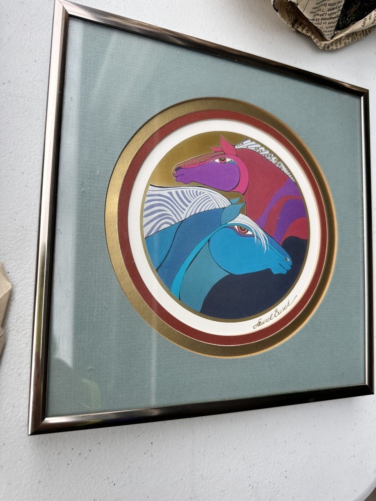 Vintage Wall Art  Laurel Burch Horses