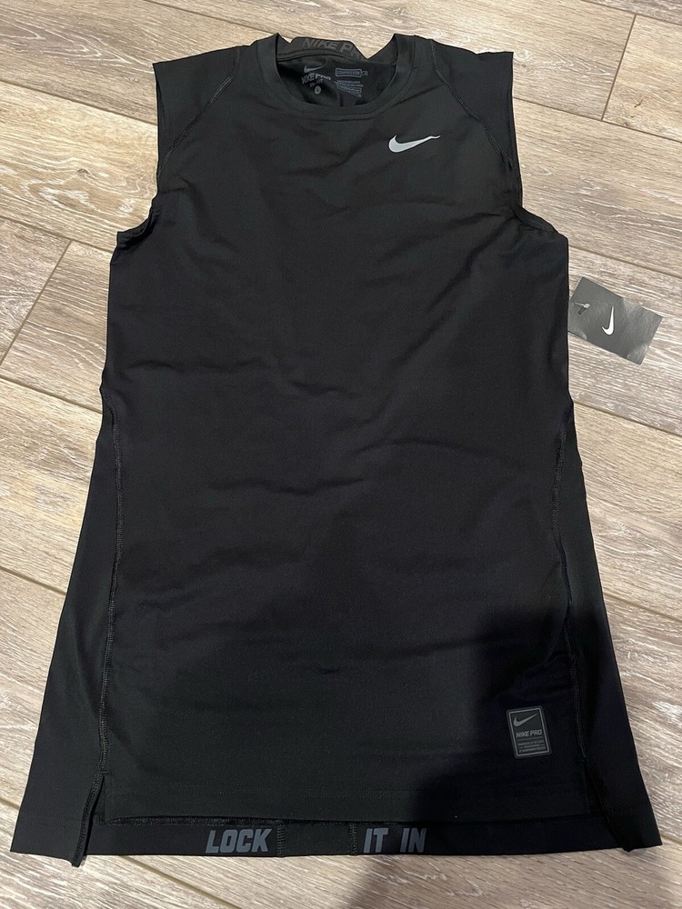 Nike Men’s Pro Cool Compression Black Sleeveless Top 728044-010