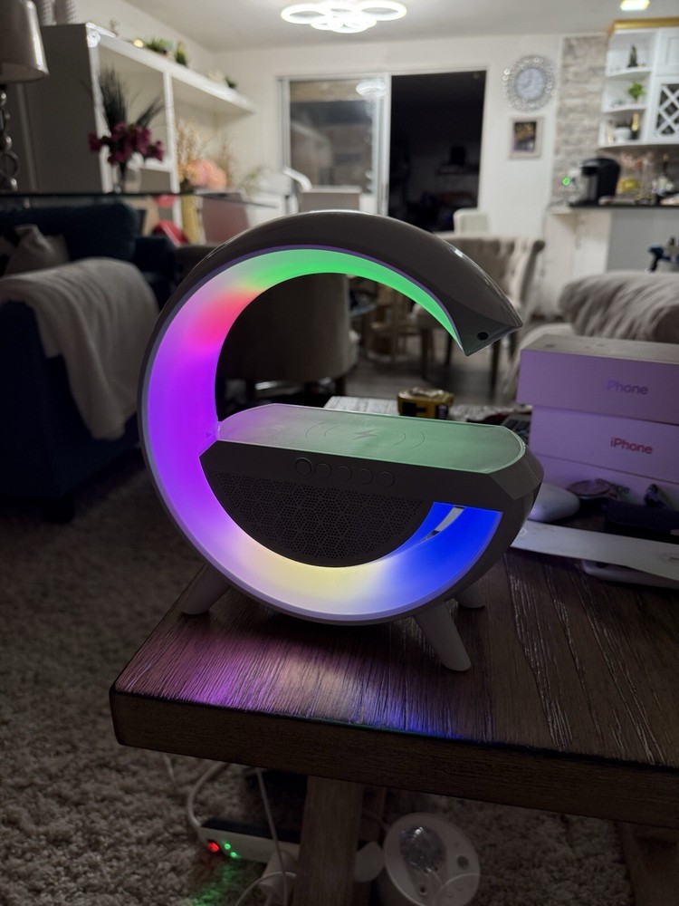 BT2301 Color-Changing Bluetooth Speaker with Wireless Charging & Multi-Function