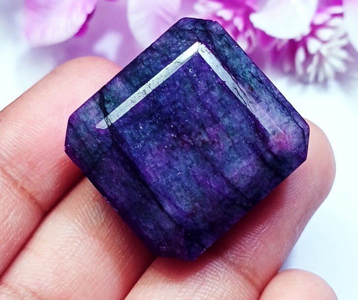 Huge Size Natural Emerald Square Cut 69.35 Ct Certified Loose Gemstone~Free Gift