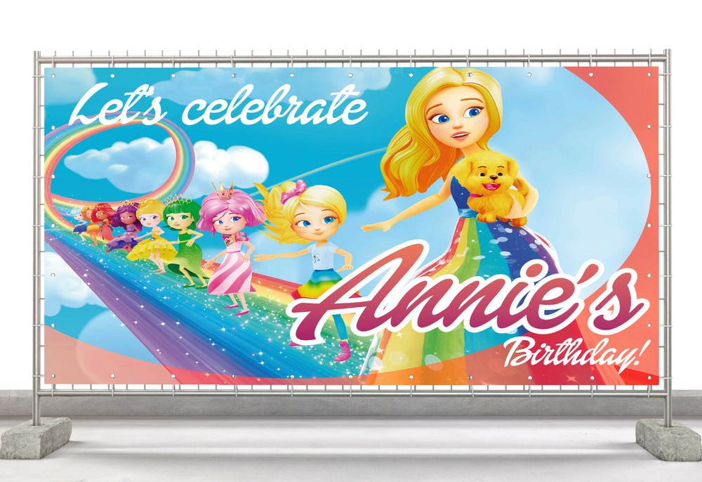 Barbie Video Game Hero Custom Happy Birthday Banner Personalized Poster M431