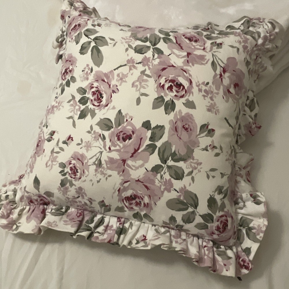 Simply Shabby Chic By Rachel Ashwell Throw Pillow Ruffled Floral 16x16 Feather
