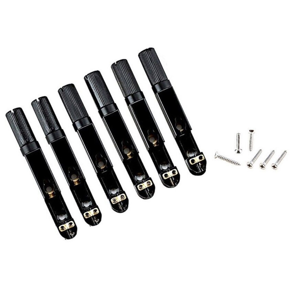 6pcs Brass Single Headless Guitar Bridge Kits With Screws For Guitar Repair N