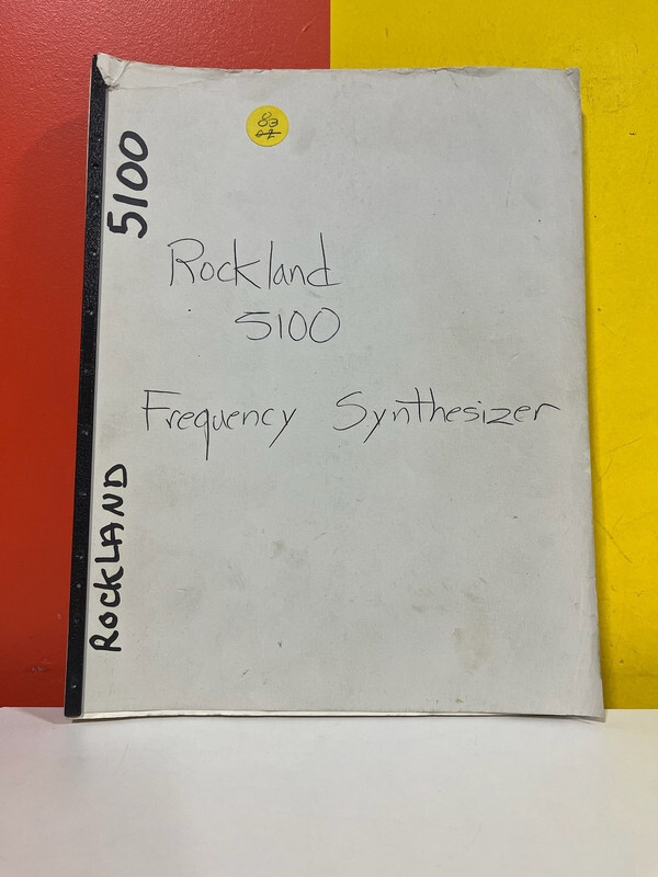 Rockland 5100 Frequency Synthesizer Specs Manual
