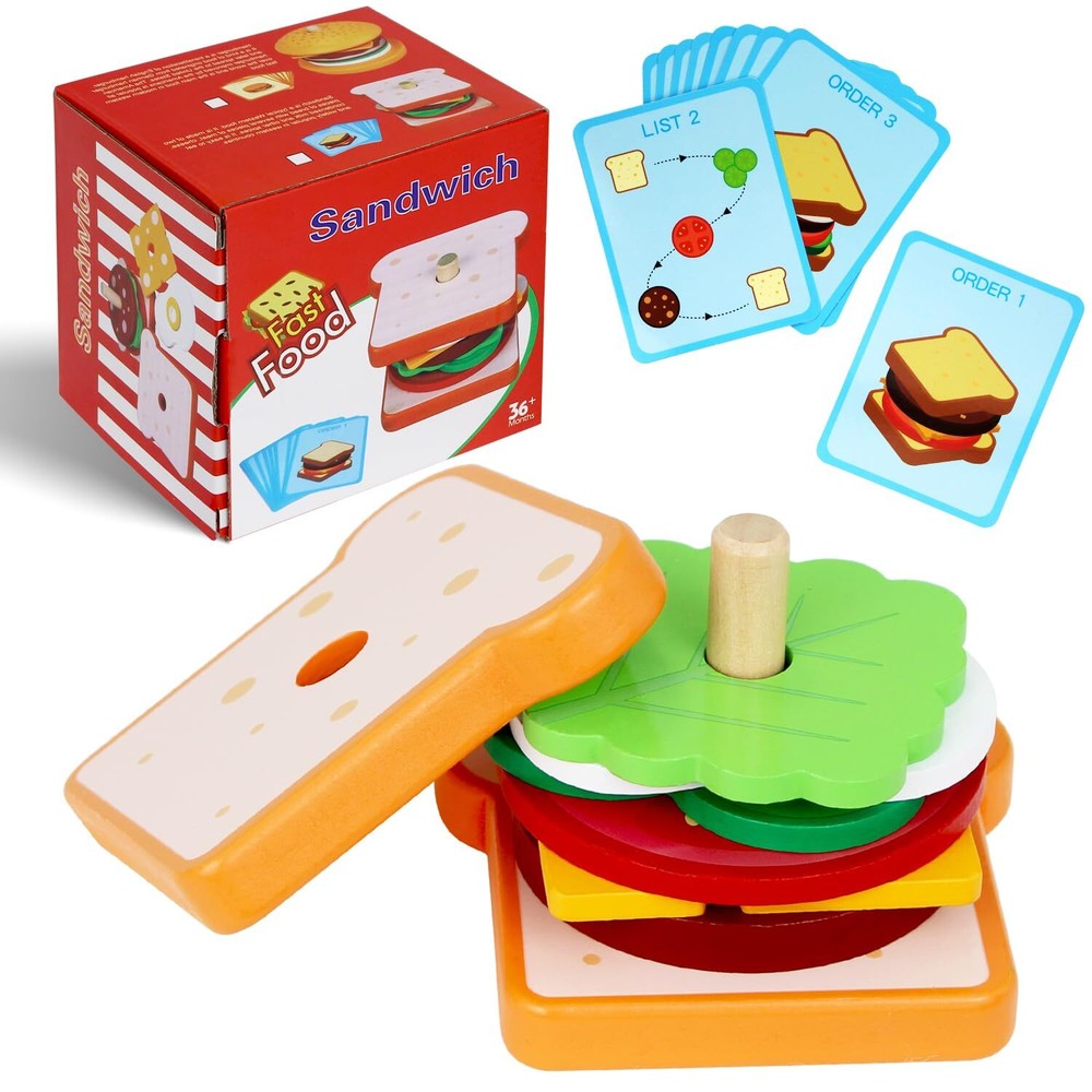 Toddler Montessori Toys for 3 4 5 Year Old Boy Girl Pretend Play Toy Fake Foo...