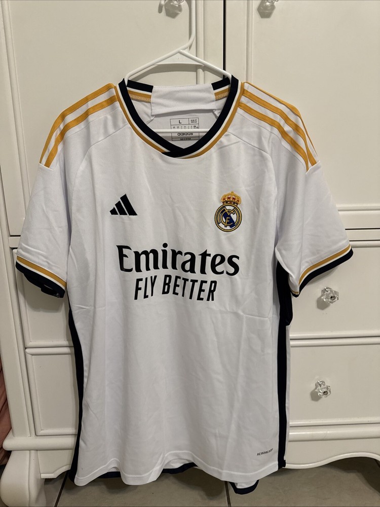 Authentic Real Madrid 23/24 Home Jersey Adidas (White Size L)