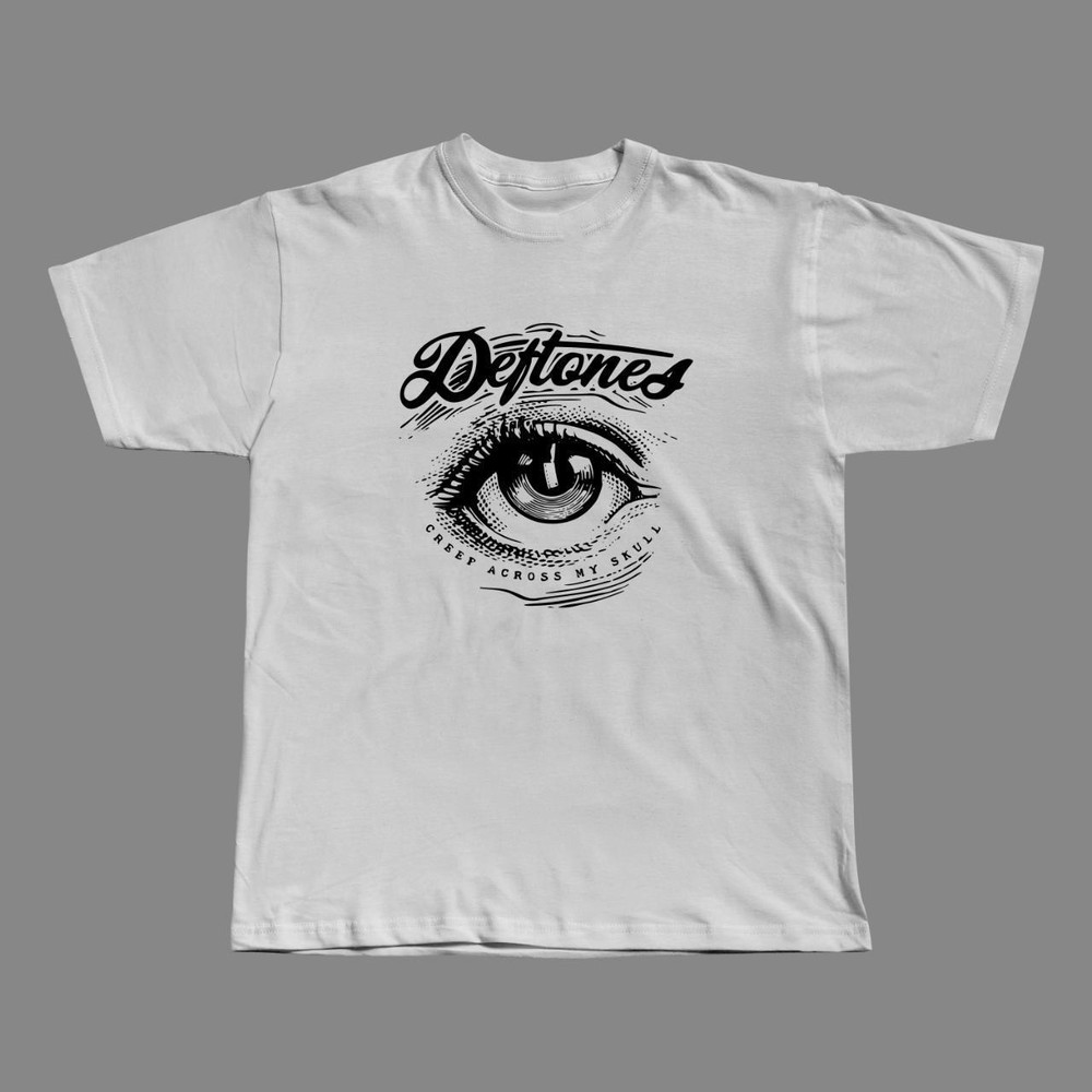 Vintage Deftones White Cotton Short Sleeve Band Tee Sizes S-4XL