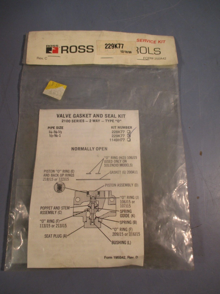Ross Engine Service Kit - Valve Gasket & Seal Kit 229K77