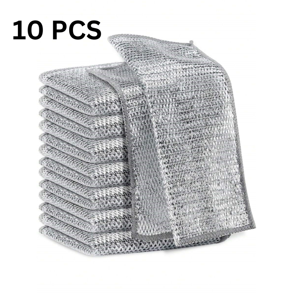 10 Pieces Dishwashing Cloth Premium Metal Wire Multipurpose Dishwashing Cleaning