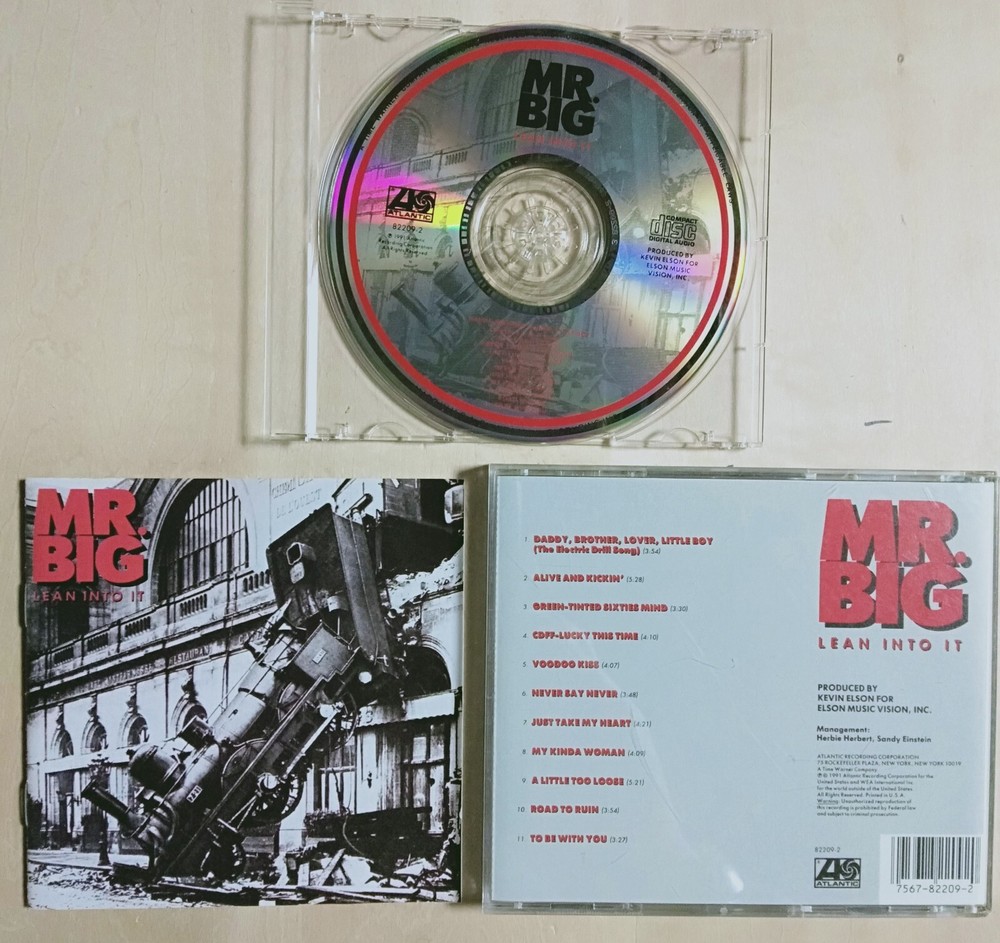 Mr.Big - Lean Into It - 1991 US Import CD ** Racer X , David Lee Roth