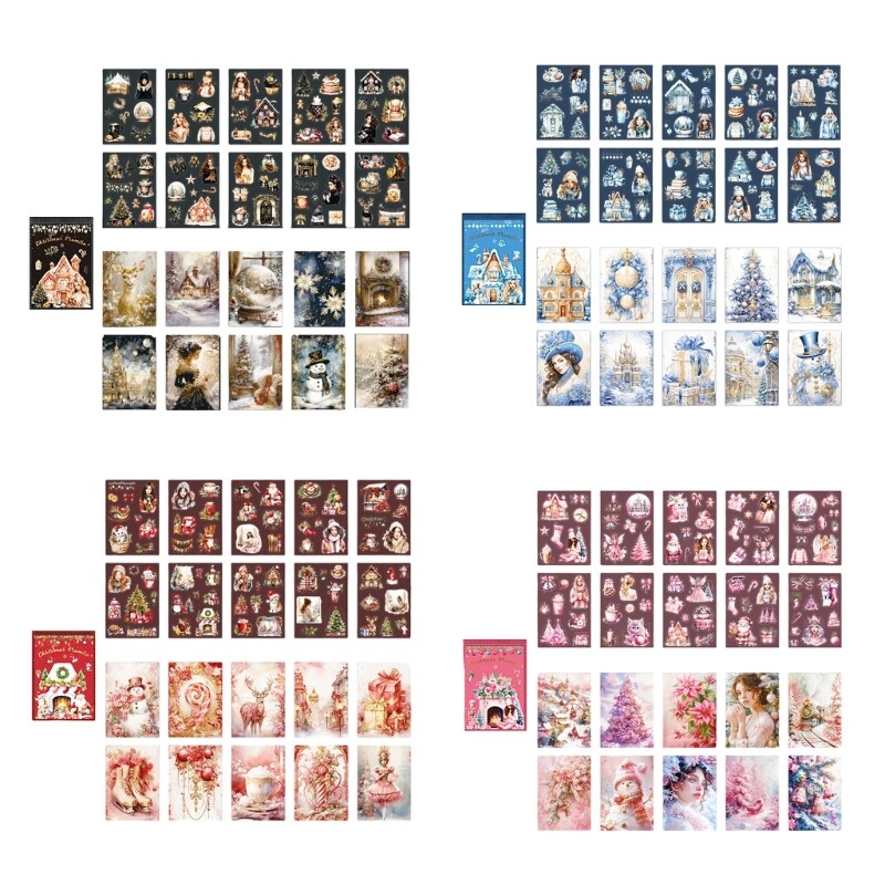 Multipurpose 20 Christmas Stickers for Art Projects and Seasonal Decoration