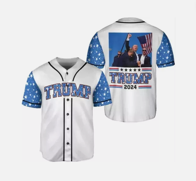 Custom Trump Jersey for Men Trump 2024 Shirt 3D All Over Print Baseball Jersey