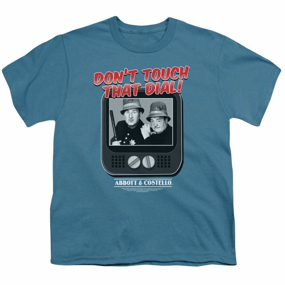 Abbott & Costello That Dial Kids Youth T Shirt Licensed Comedy Tee Slate-image