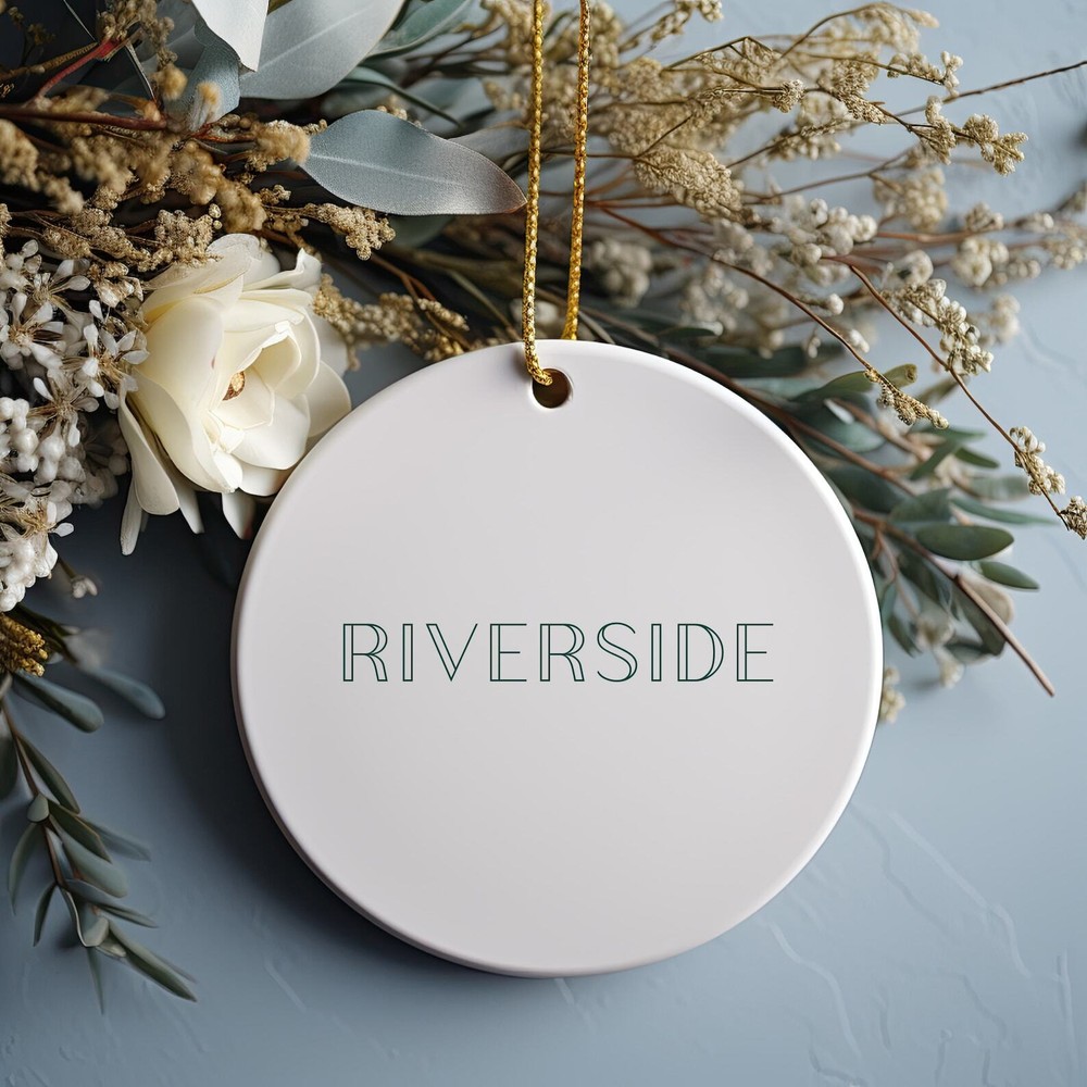 Riverside Themed Christmas Ornament Holiday Gift Idea