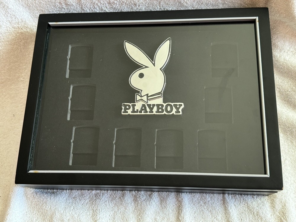 Playboy Bunny Defining The Decades Bradford Lighted Zippo Display Case ***READ