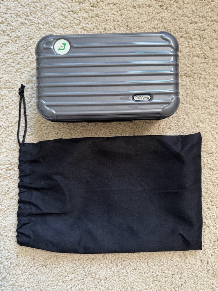 RIMOWA EVA Air First Class Amenity Kit Hard Case Gray (Opened & Partially Used)