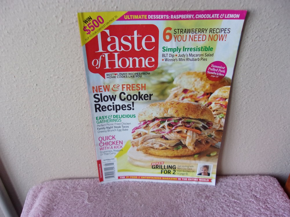 TASTE OF HOME  MAGAZINE EDITED by A THOUSAND COUNTRY COOKS...APRIL / MAY 2016-image