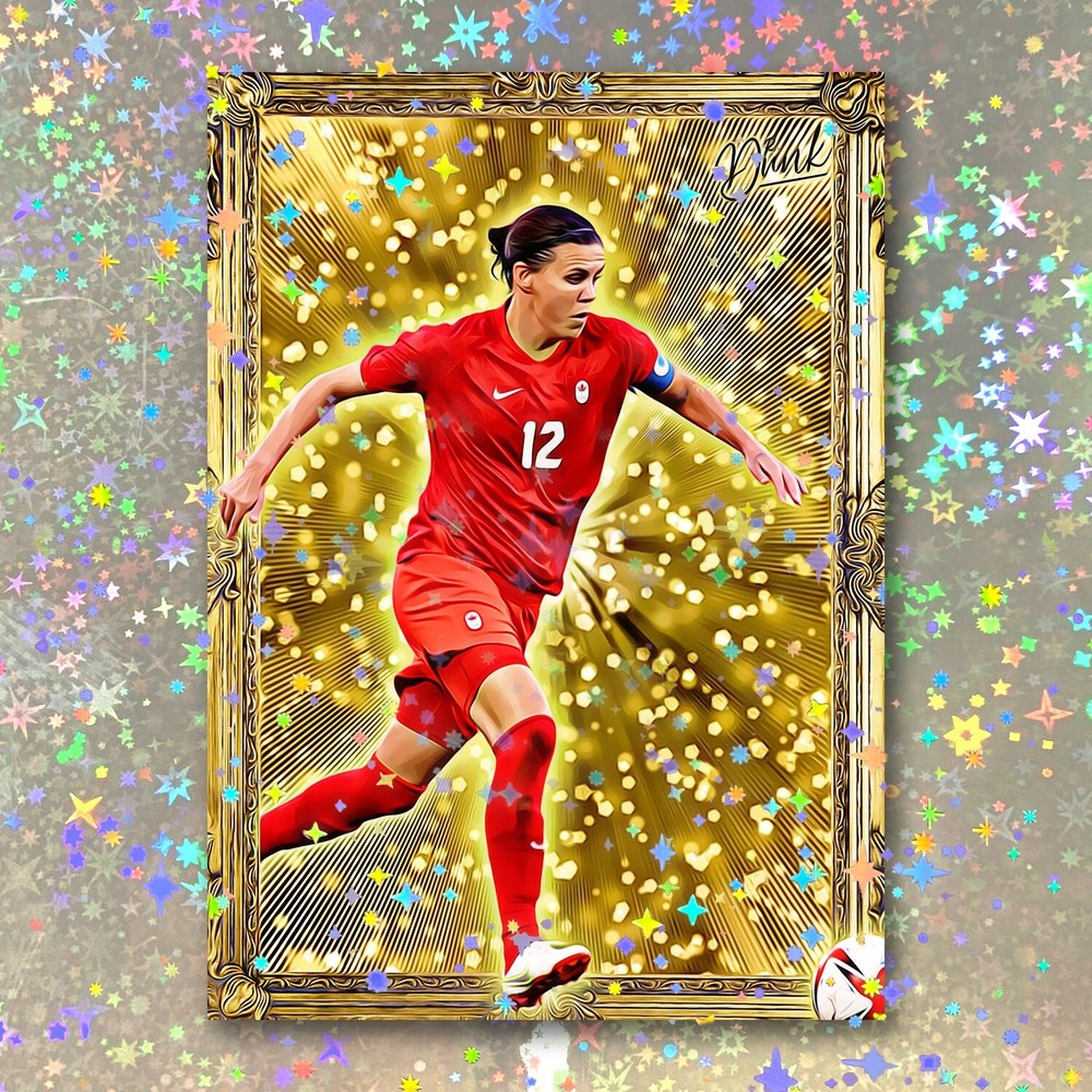 Christine Sinclair Holographic Gold Getter Sketch Card Limited 1/5 Dr. Dunk