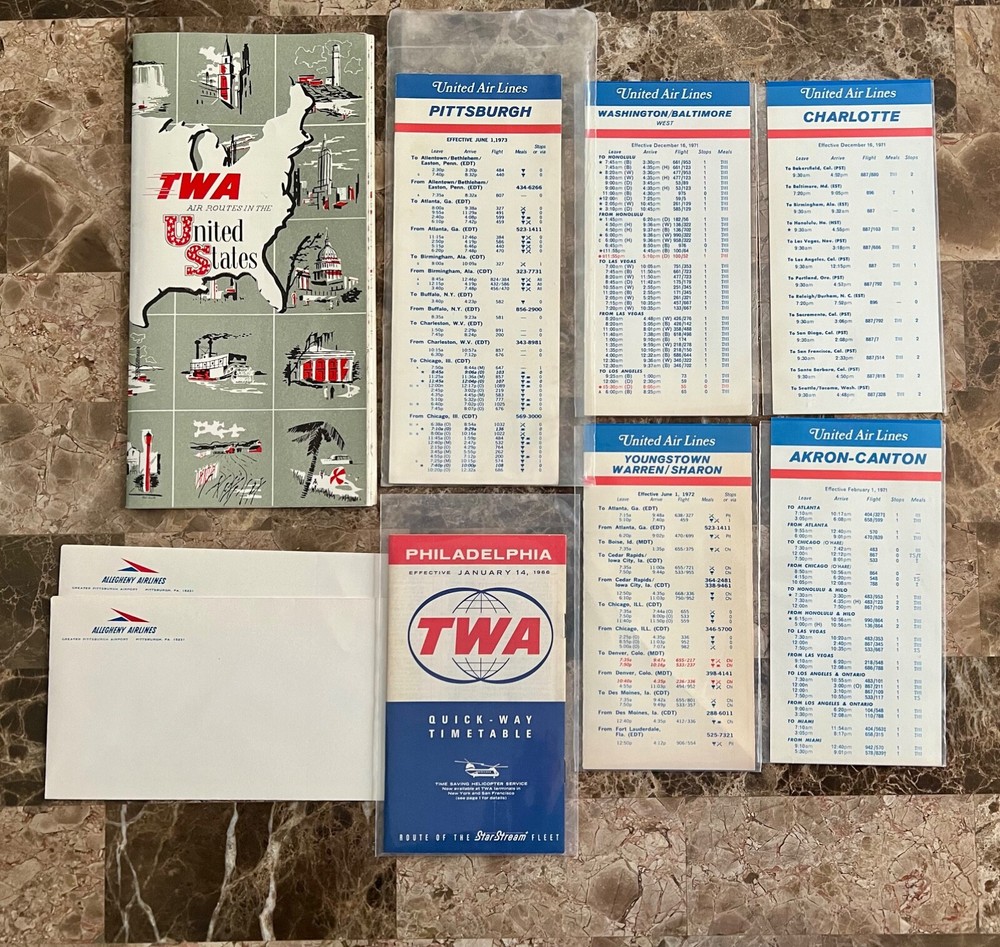 TWA AND UNITED AIRLINES MEMORABILIA
