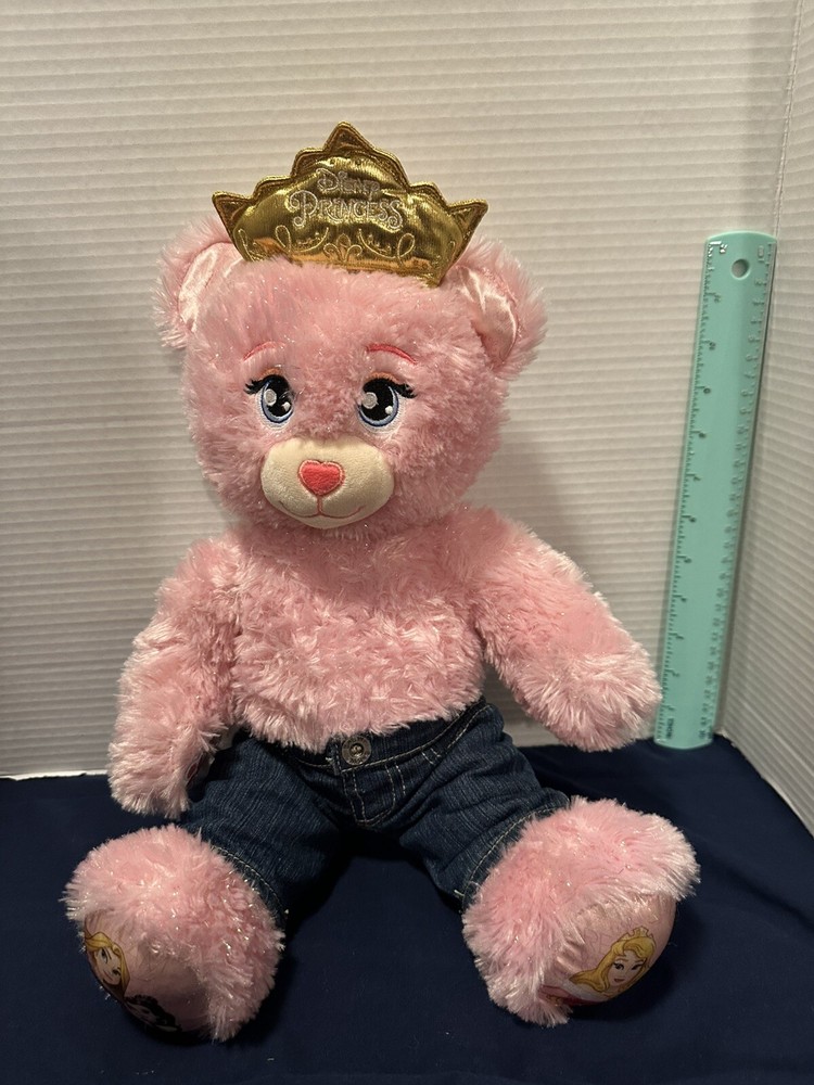 Build A Bear Workshop Disney Princess Bear Rapunzel Belle Cinderella Aurora Pink