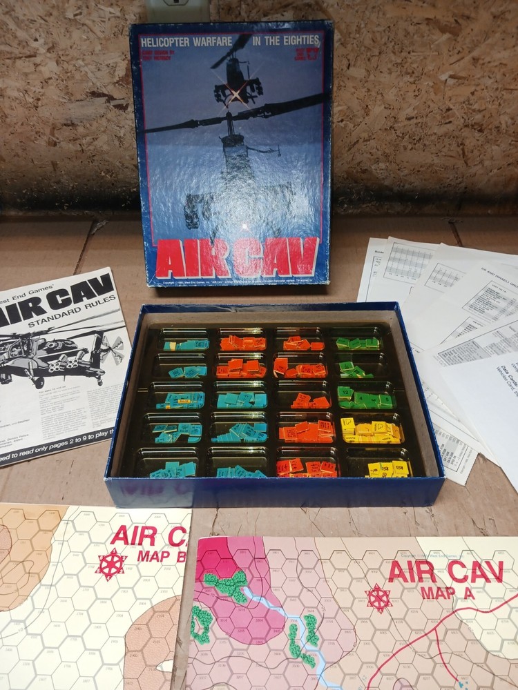 Air Cav Helicopter Warfare In The 80's West End Games Board Game 100%  Complete