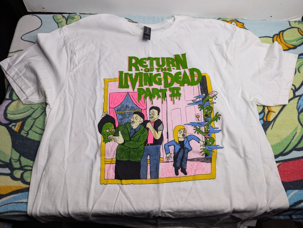 Return of the Living Dead 2 Soundtrack Tape, Tattoo Sheet, Shirts L, and Poster