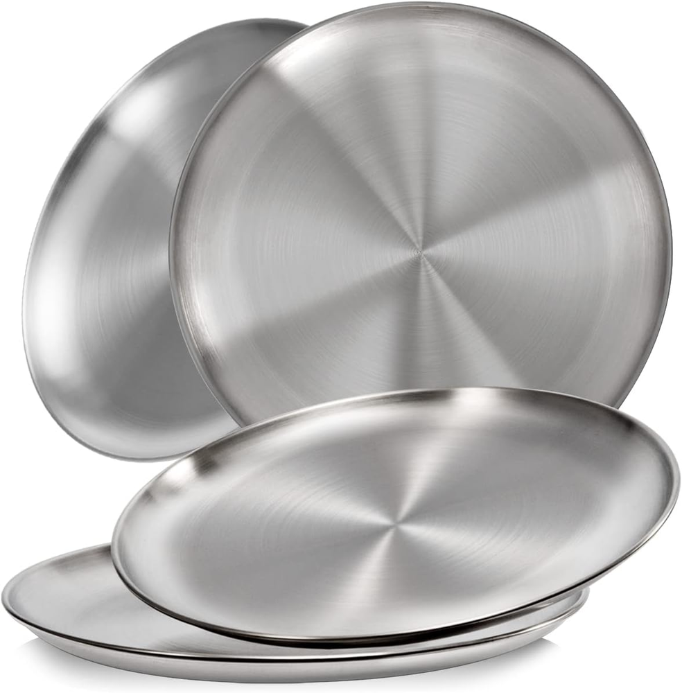 304 (18/8) Stainless Steel Dinner Plates, 10
