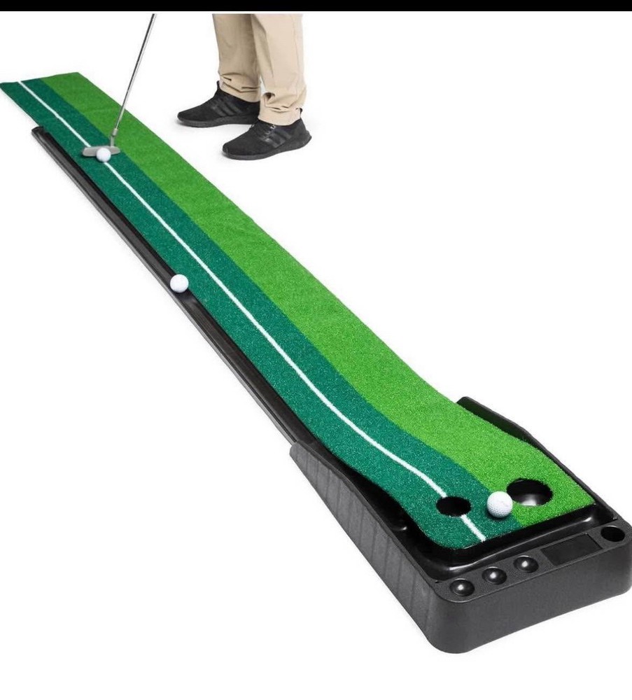Abco Tech Auto-Return Indoor Golf Putting Green for Home Practice-image