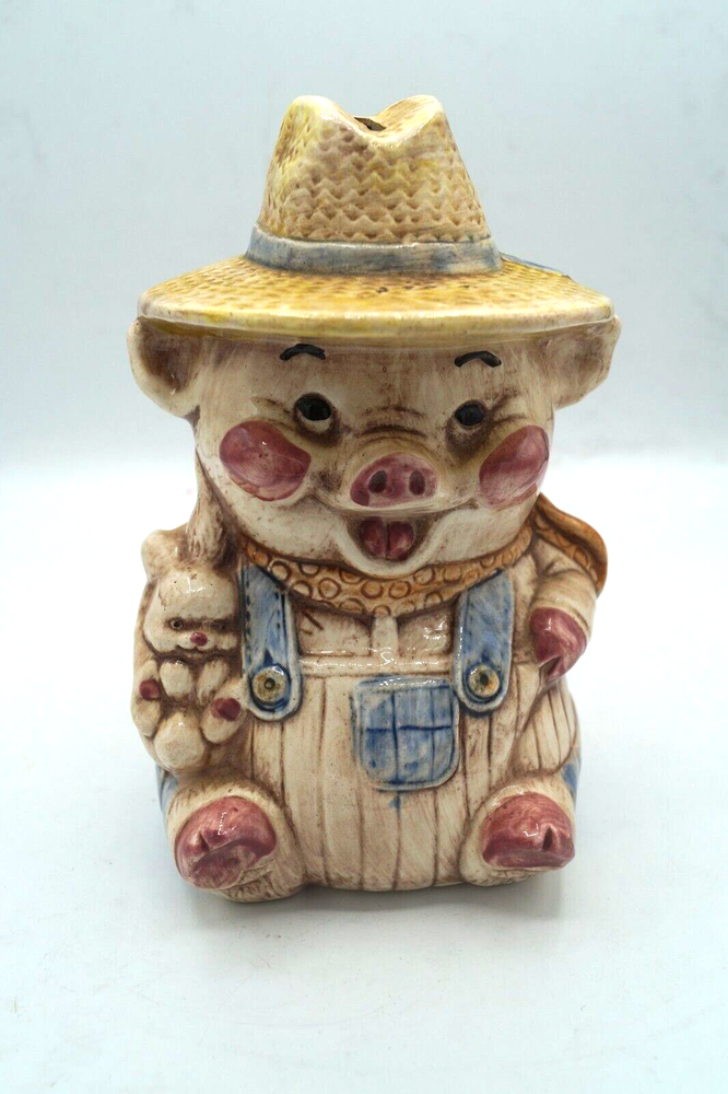 VINTAGE TREASURE CRAFT COIN PIG PIGGY BANK