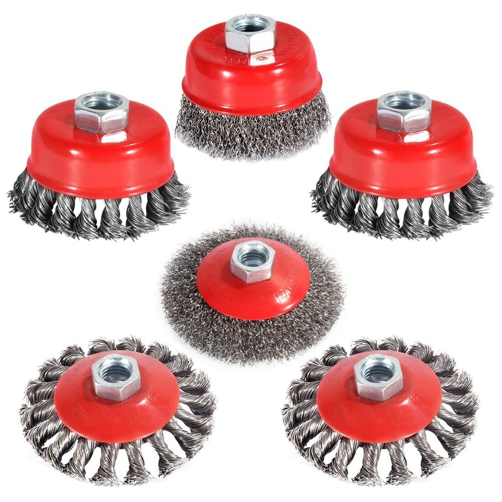 Wire Wheels for 4 1/2 Angle Grinder, 4&3 Inch Wheel Brush Cup Brush...