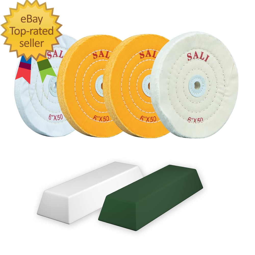 4 Pack Polishing Wheel for Bench Grinder Buffing Wheel 6 Inch 2 *Yellow Cotton 1