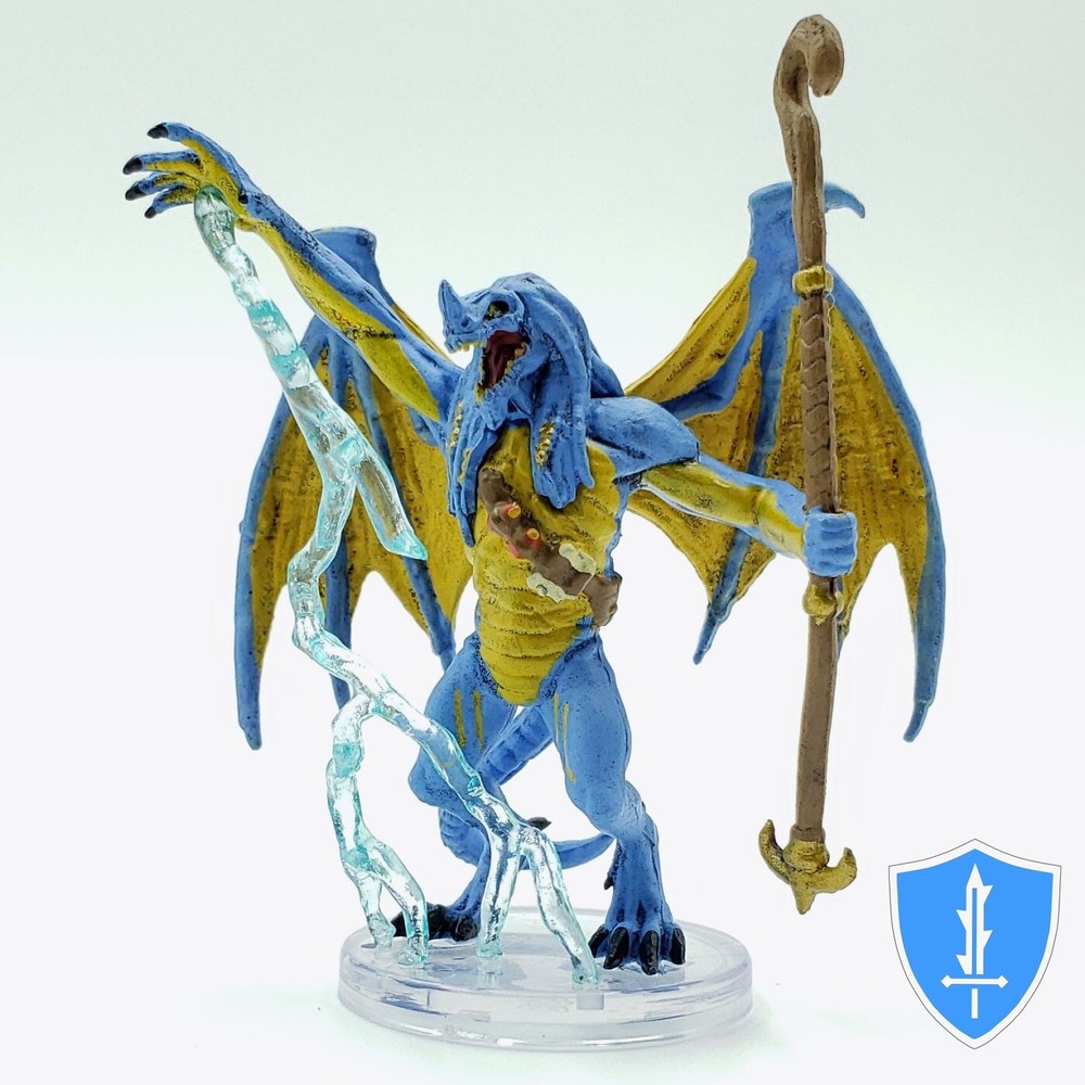 Blue Abishai Miniature from D&D Icons of the Realms Seas & Shores #36-image
