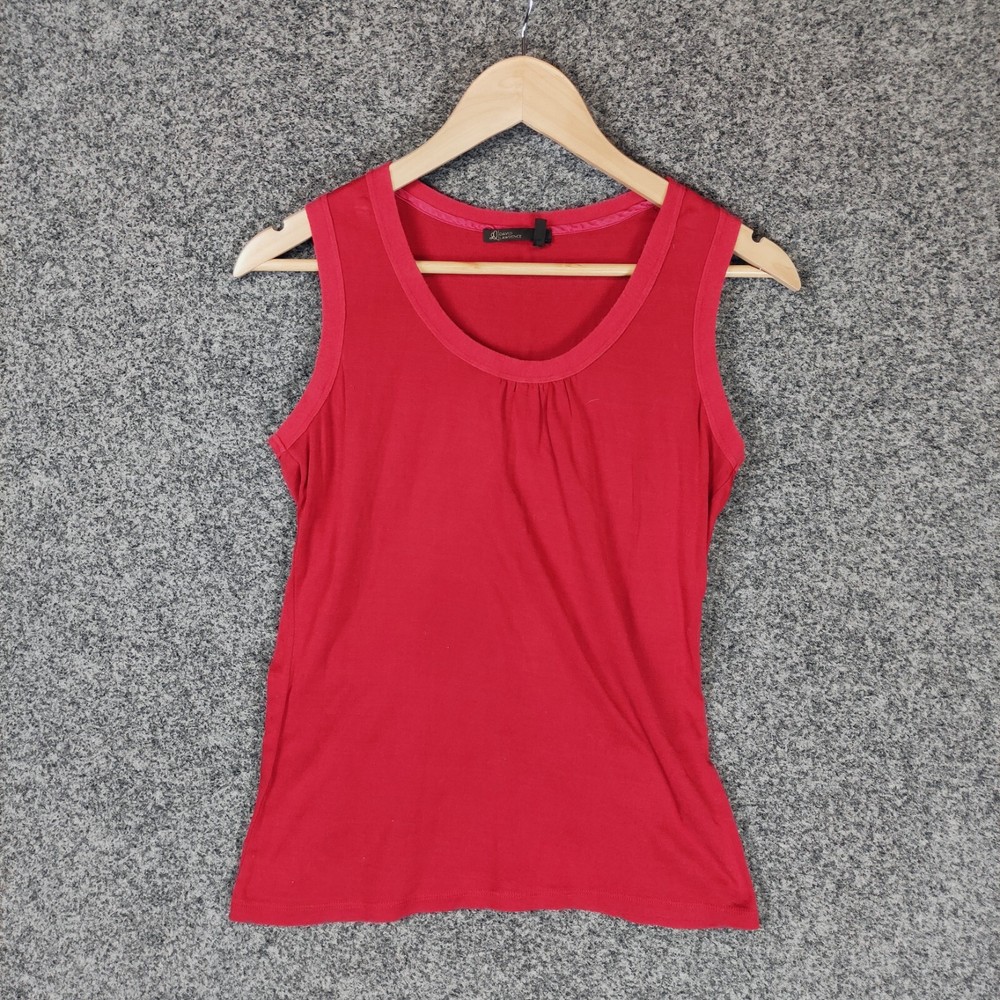 David Lawrence Womens Blouse Top Size 12 Red Knit Stretch