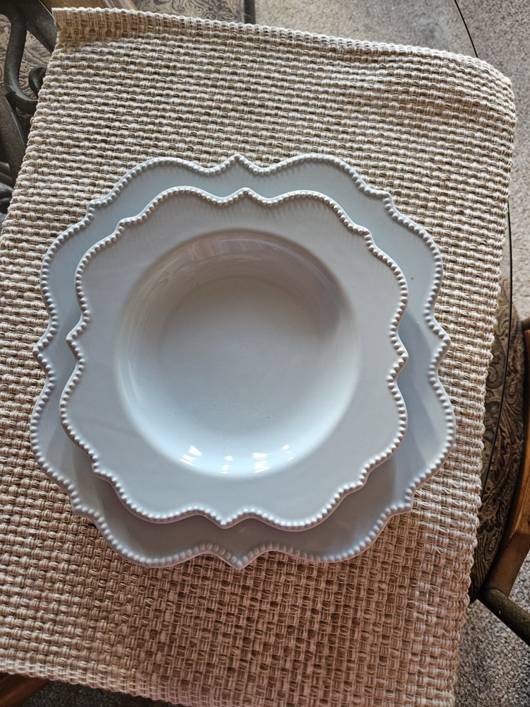 Dinner Plate And Salad Plate Bread And Butter Light Blue Beautiful