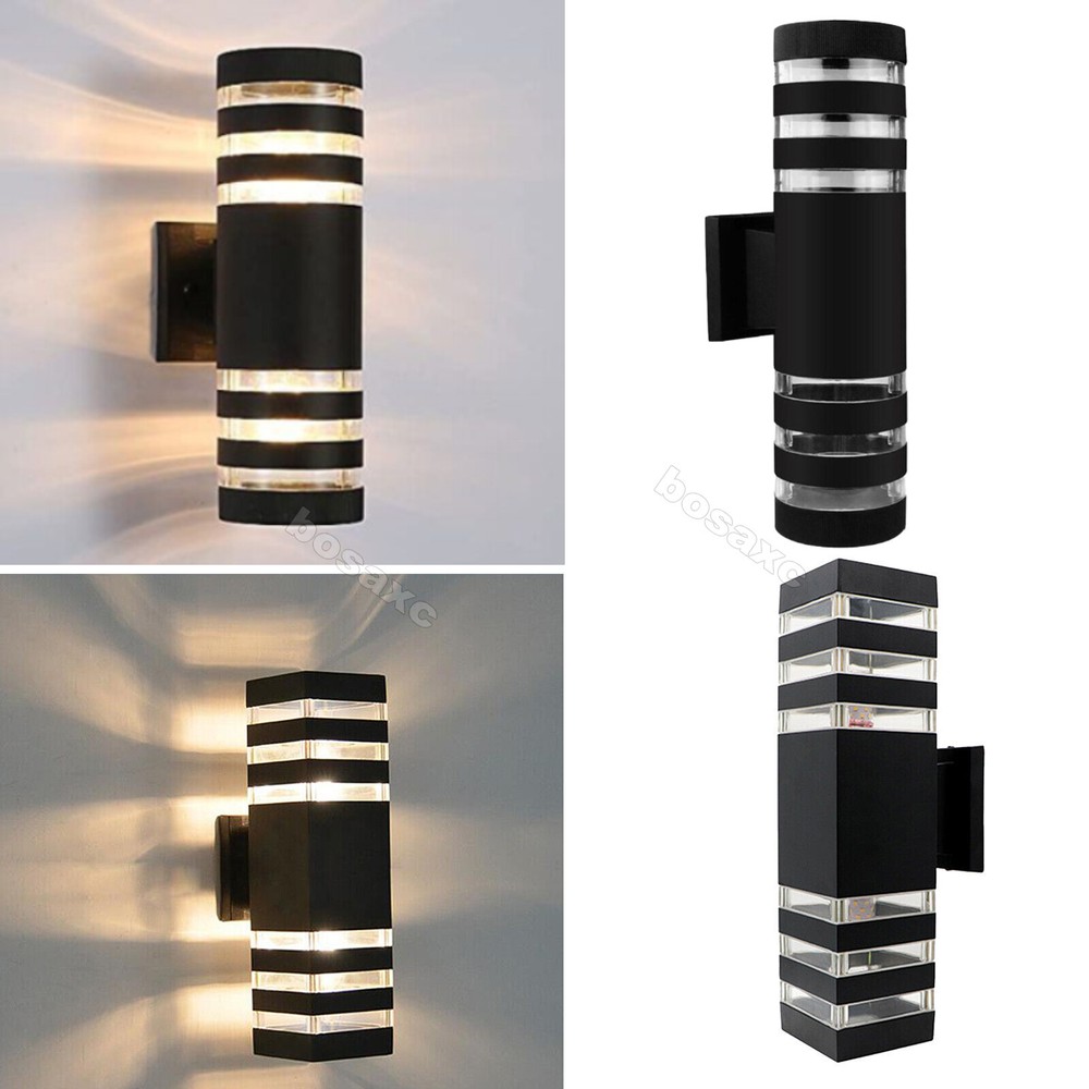 Modern LED Up Down Wall Light Sconce Dual Head Lamp Fixtures Outdoor Waterproof