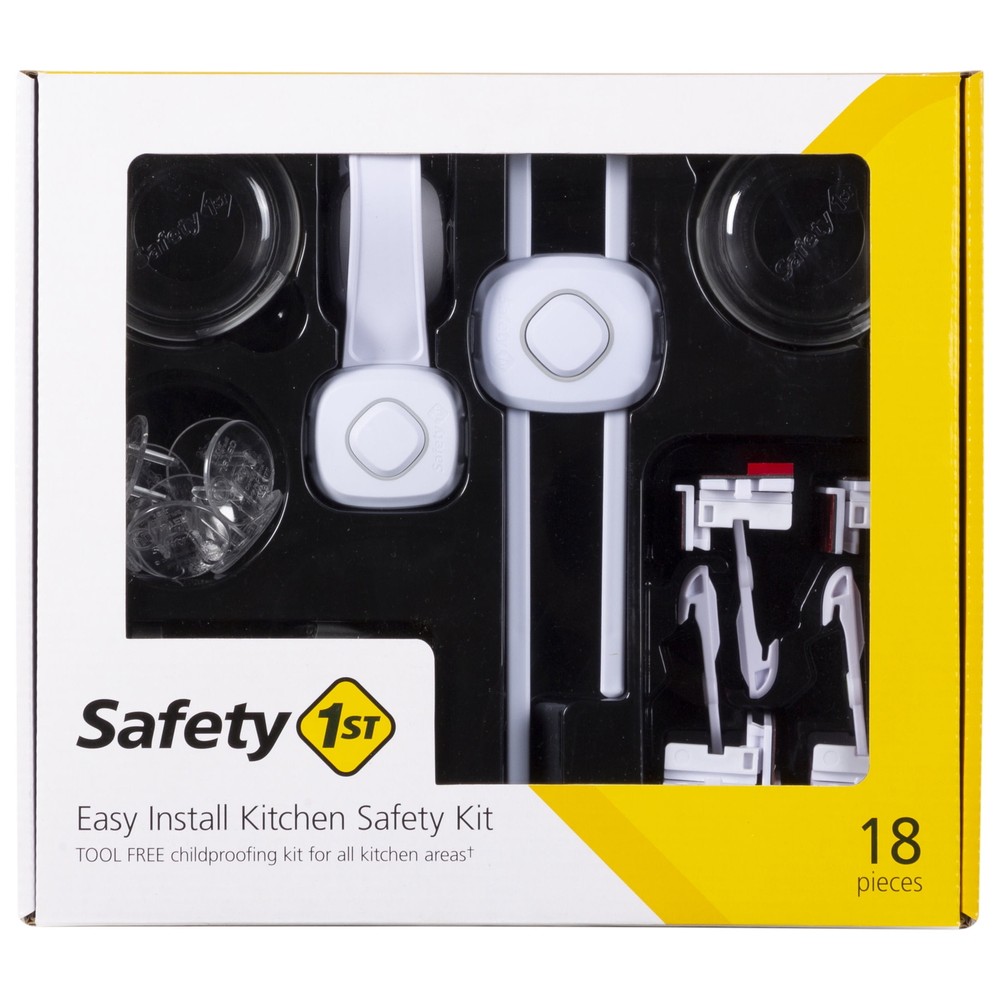 Safety 1ˢᵗ Easy Install Kitchen Safety Kit White Home  Building & Hardware