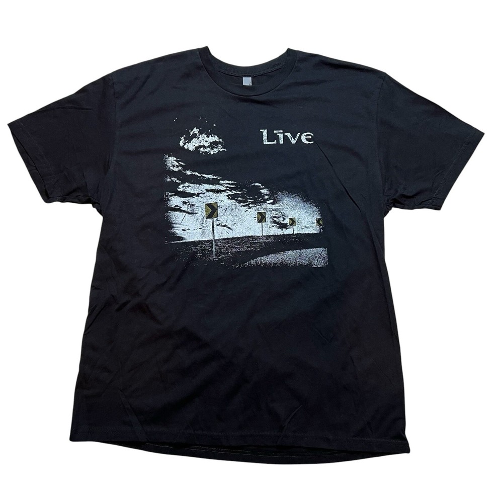 Live The Turn Album Cover T-Shirt Men’s Size XL Band Tee Black 2014