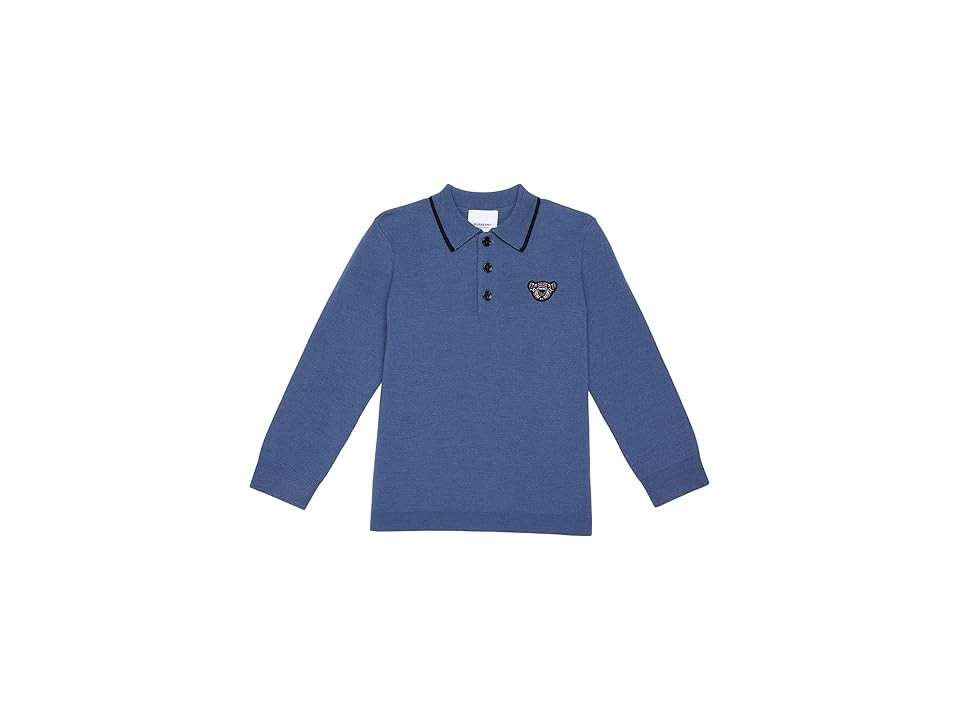 Burberry Kids Lambert Polo Shirt in Pebble Blue for Little and Big Kids