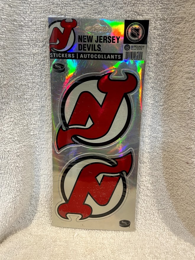 VINTAGE 1999 New Jersey Devils Prismatic Autocollants Sticker Sheet, NIP!