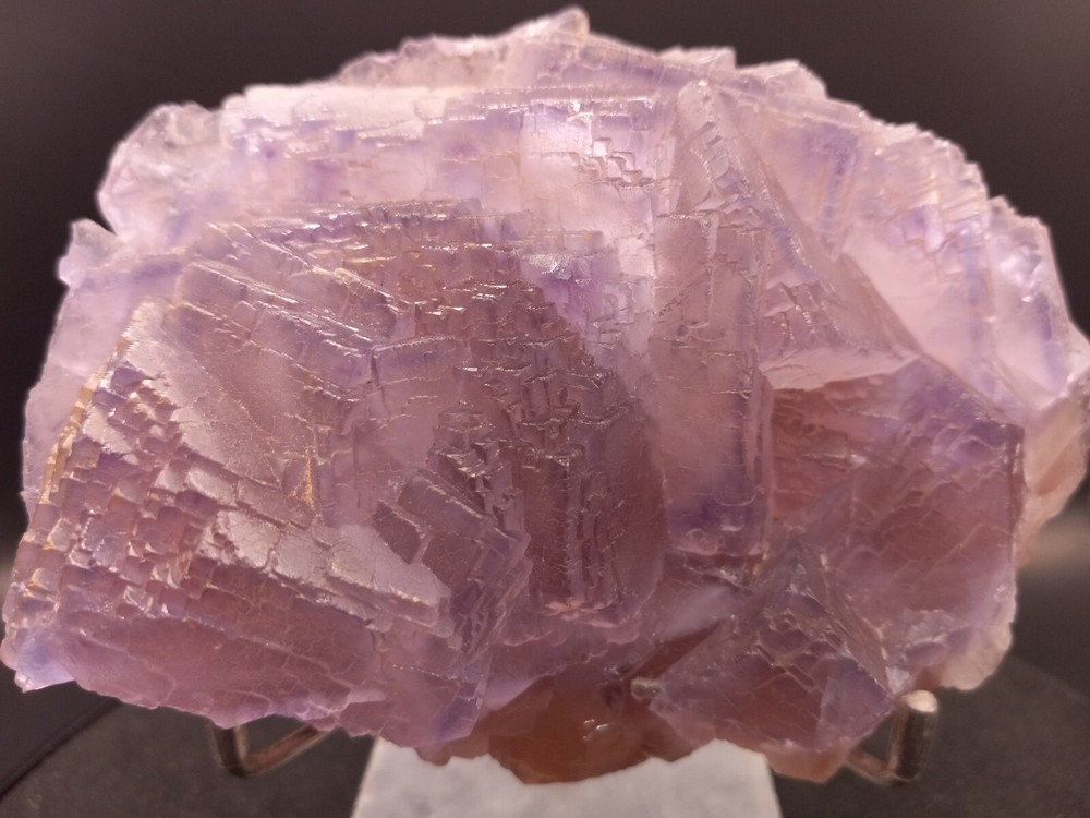 Lavender Cube Fluorite Specimen with Zoning and Etched Surface