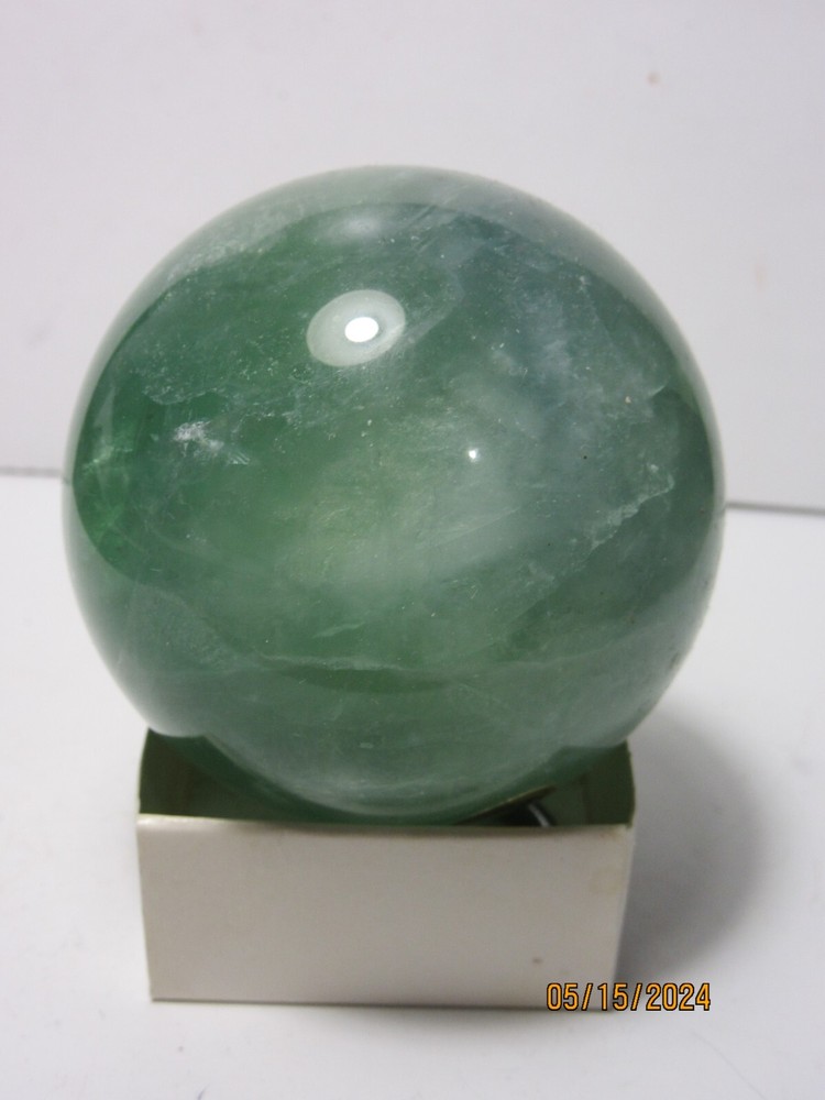 Natural Green Fluorite Quartz 56mm Sphere Collectible AAA Grade 2 1/4 Inch-image