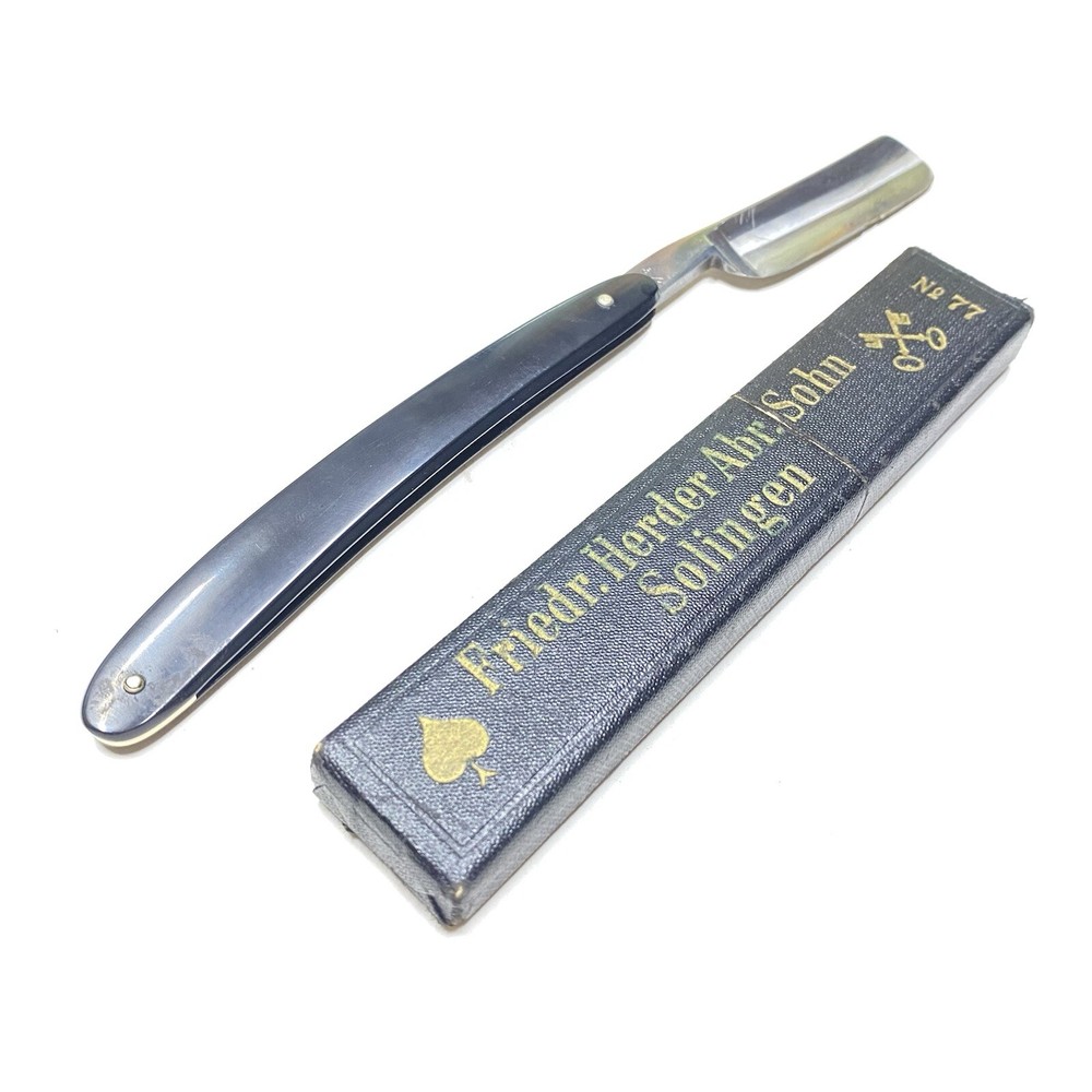 Friedr Herder Abr Sohn #77 Solingen Germany Straight Razor READ-image