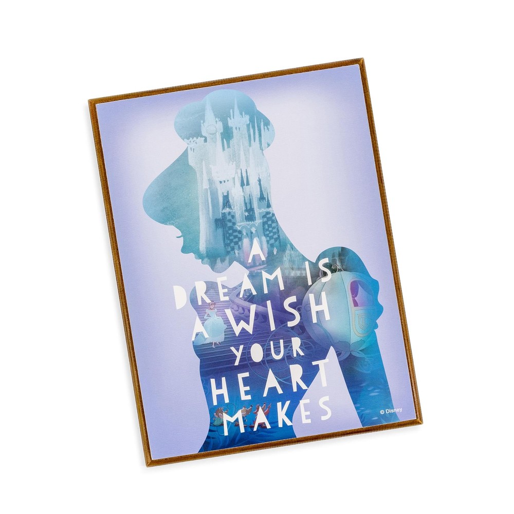 Disney Cinderella 7.5x10 Inch Framed MDF Wall Art Dream Decor