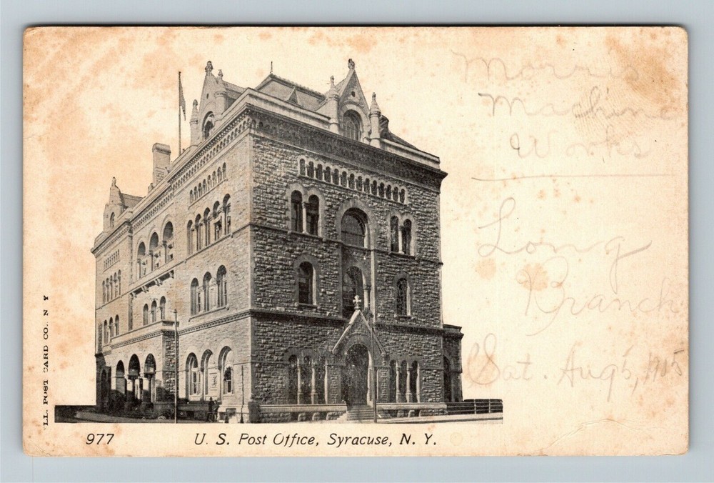Syracuse NY-New York US Post Office Vintage Souvenir Postcard