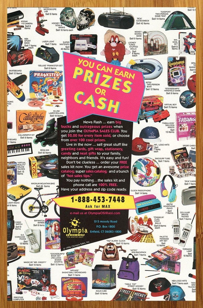 1996 Olympia Sales Club Ad Featuring Goosebumps Looney Tunes Toys & Video Games-image