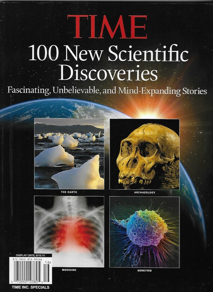 Time Magazine 100 New Scientific Discoveries Earth Tech Medicine Chemistry 2011