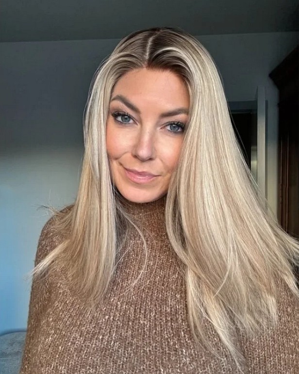 Ash Blonde Highlights 13X4 Lace Front Wig 100% Human Hair Wig