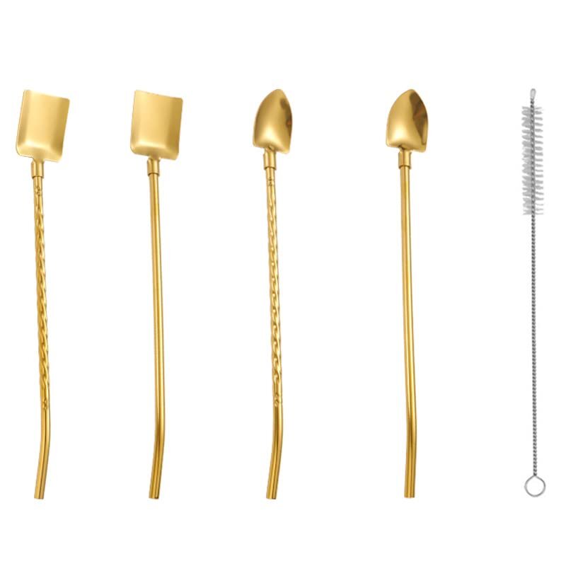 ice tea spoons long handle 8.46 inches Long of Watermelon Spoon Stainless Ste...