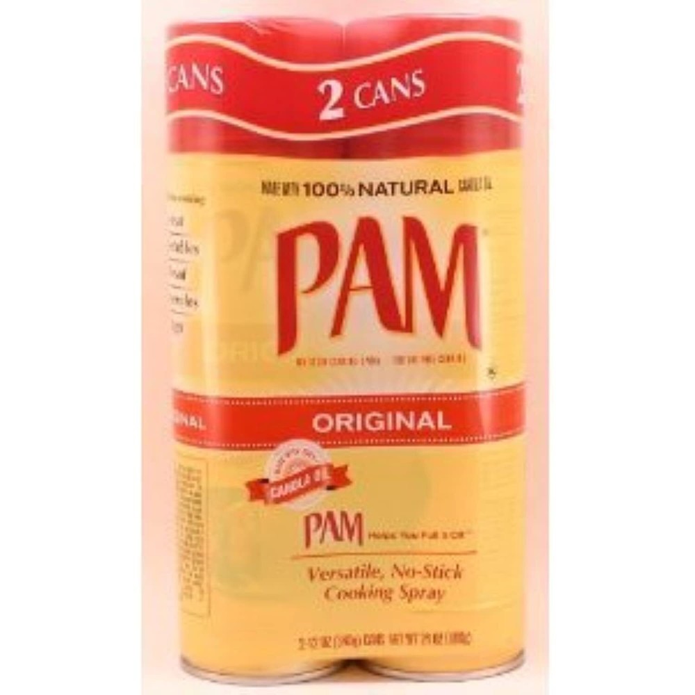 Pam Original No-Stick Cooking Spray 100% natural Canola Oil ,SIX (6) pack - 12oz